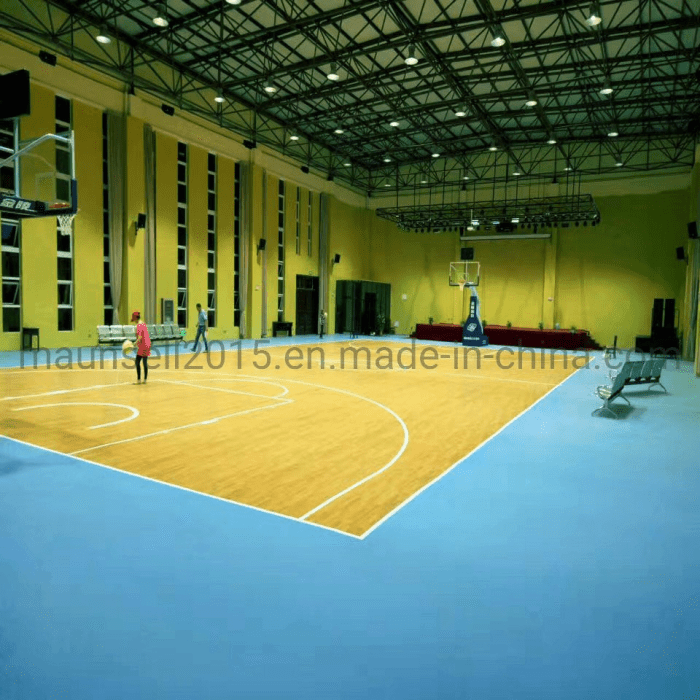Elasticity and Shock Absorb Vinyl PVC Sports Flooring Basketball Courts 1 - 5 Faktor Penentu Harga Lantai Parket Lapangan Basket