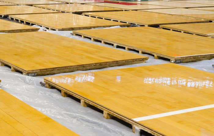 Portable Basketball Court scaled 4 - Lantai Parket Lapangan Basket Teknik Pengecatan Garis Tahan Lama