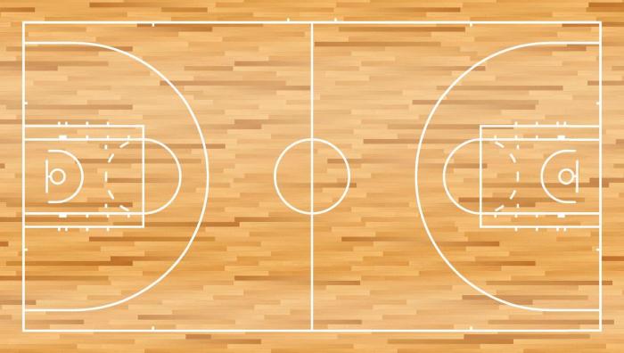 basketball court with wooden parquet flooring and markings lines outline basketball playground top view sports ground for active recreation vector - Lantai Parket Lapangan Basket Sealant Tahan Lama yang Tepat