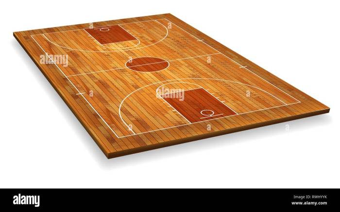 perspective basketball court floor with line on wood texture background vector illustration RWHYYK 1 - Stabilitas Pantulan Bola di Lantai Parket Basket
