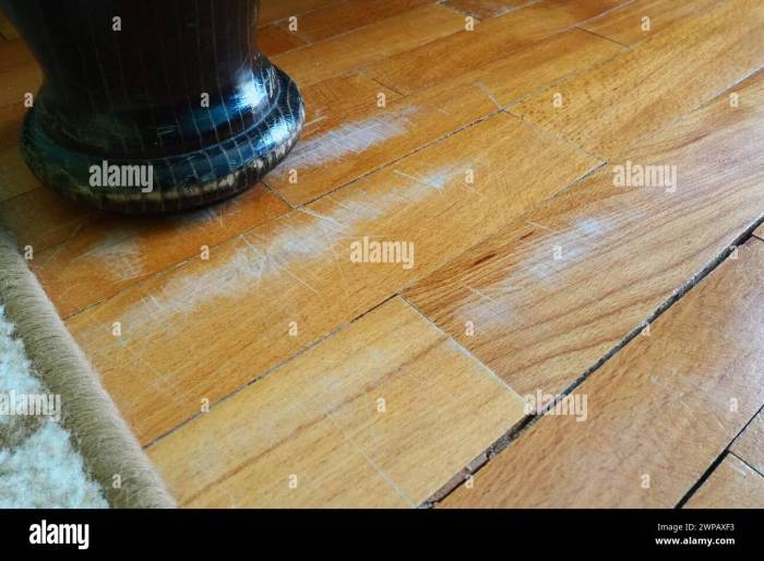 scratched old parquet flooring needs maintenance the parquet is damaged by scratches from prolonged use the leg of an antique wooden bed scratched 2WPAXF3 - Cara Mengatasi Gores dan Noda Lantai Parket Lapangan Basket
