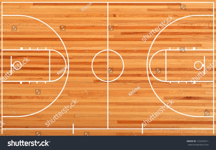 stock photo basketball court parquet 122234311 1 - Lantai Parket Basket &amp; Performa Shooting Pemain