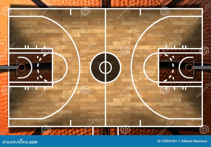 wooden basketball court parquet realistic d illustration floor orange black ball 72854181 1 - Lantai Parket Lapangan Basket Bandingkan Sistem Pemasangan Lama dan Baru