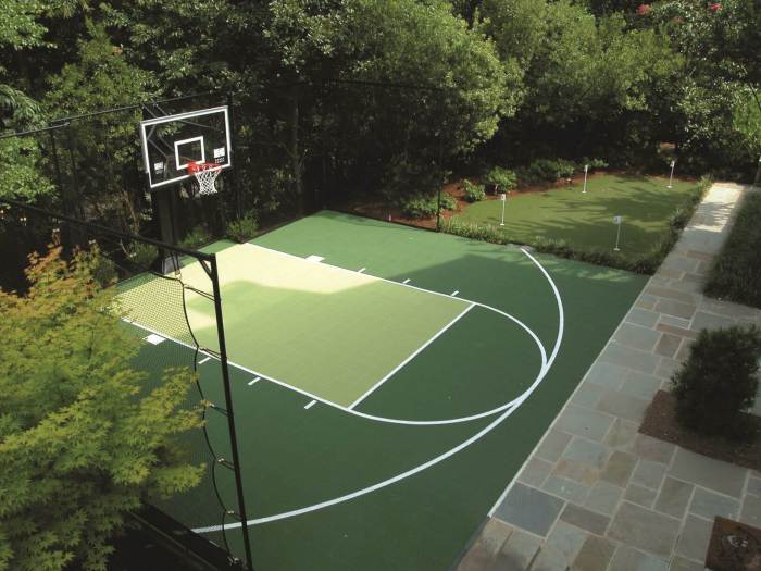 Memahami Lantai Lapangan Basket Outdoor Residential Backyard Sport Court Basketball Sacramento California 1 - Memahami Lantai Lapangan Basket Outdoor