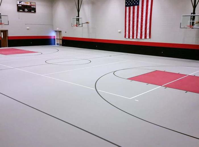 Butler Elementary gym synthetic 1 - Anggaran Lantai Parket Lapangan Basket Sekolah