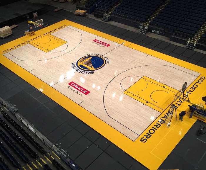 Warna lantai lapangan basket