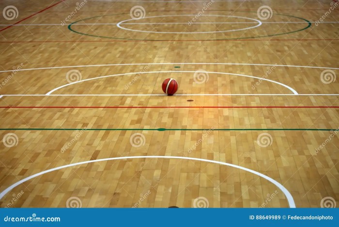 basketball basketball court wooden parquet gam ball 88649989 2 1 - Kenali Parket Basket Asli Panduan Pemeriksaan Kualitas